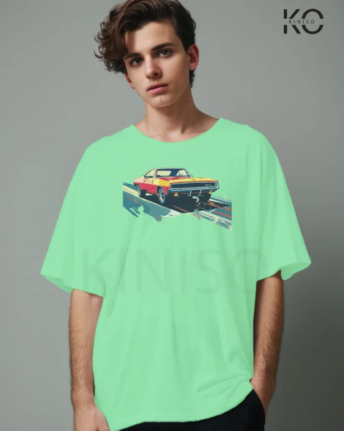 Car themed printed t-shirts with low ride design for men - Image 5